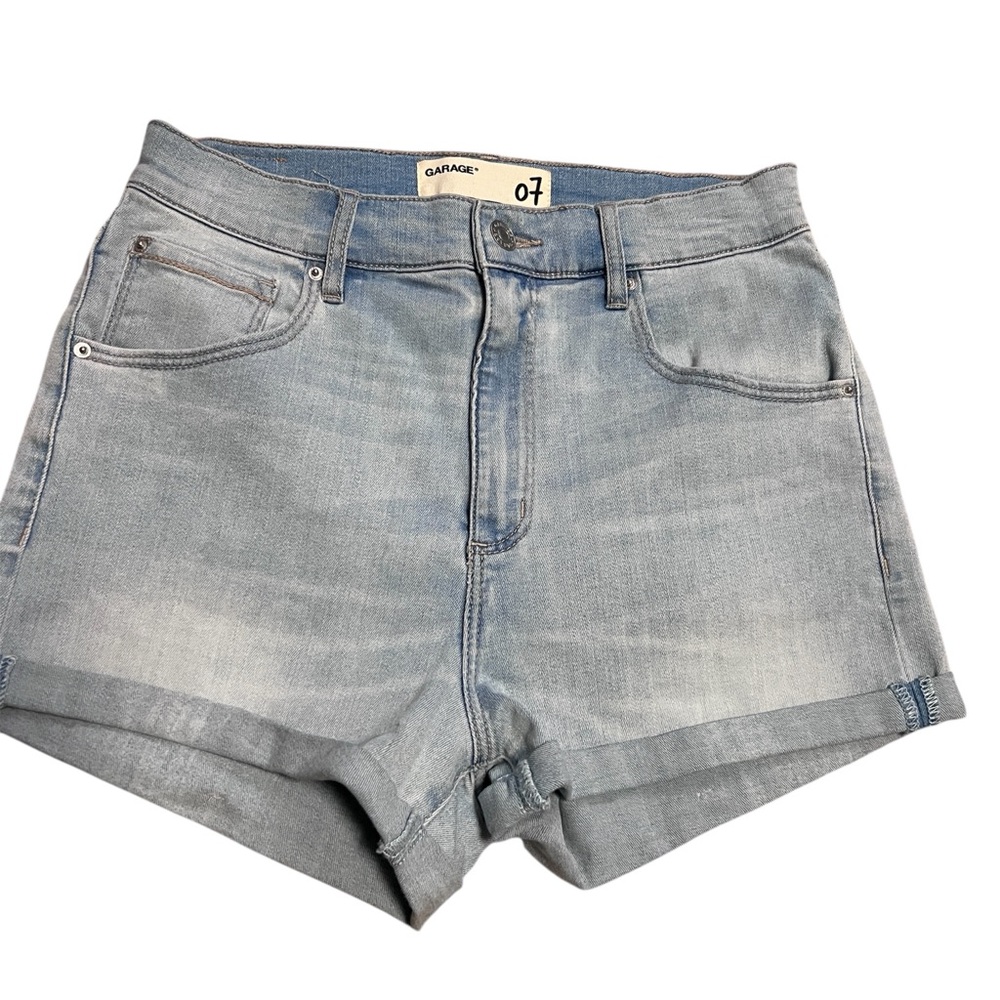 Garage Women's Light Blue Denim Shorts Hi Rise size 7 - Picture 2 of 3